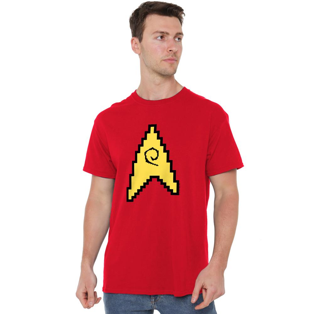 STAR TREK Mens Engineering 8-Bit T-Shirt