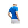 Adidas Originals Logo Print Color-block Round Neck Short Sleeve T-Shirt Women Tops Blue IR6083
