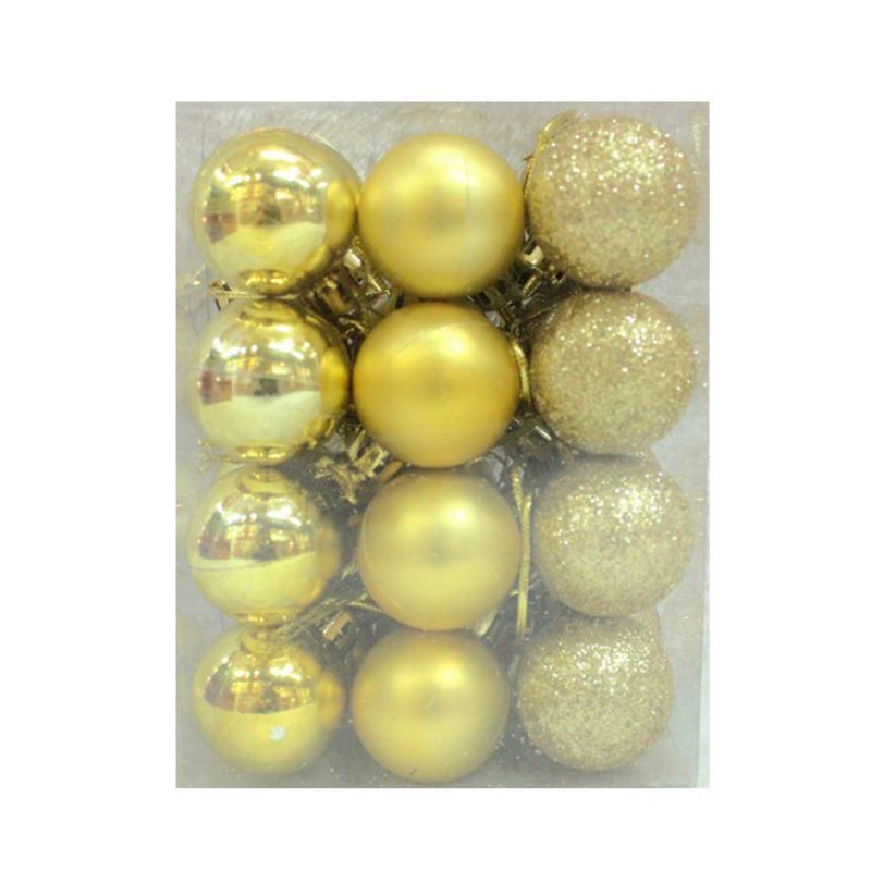

24Pcs Christmas Ball Decoration Xmas Tree Pendant Gold Glitter Hanging Ornament Ball Home Xmas Party Decor Navidad Gift Supplies жёлтый