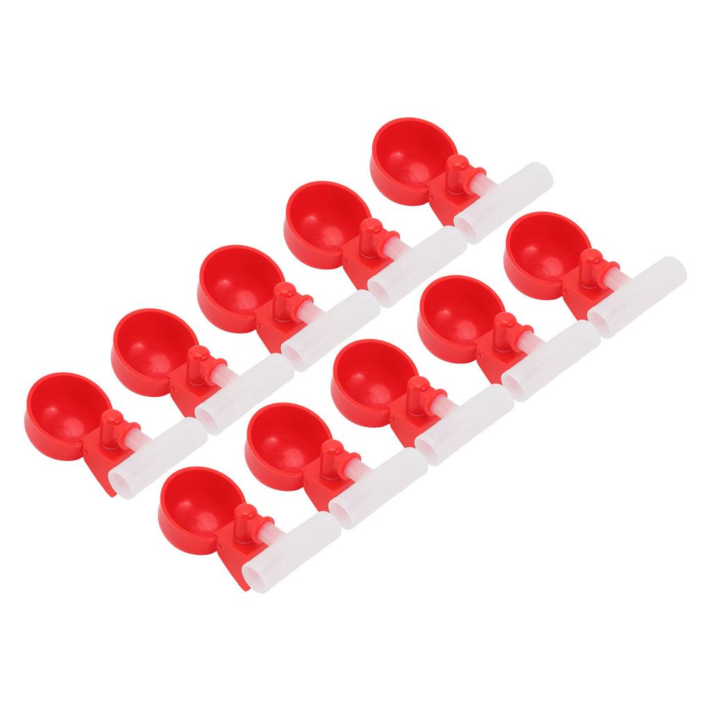 10 Set Chicken Waterer Cups Automatic Filling Prevent Leakage Pigeon Drinking Bowl for Ducks Birds