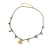 Handmade Necklace Weaving Necklace Women Jewelry Featuring Moon Star Charm Titanium Steel Texture for Fashionable Look
