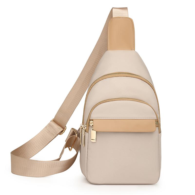 Dámska náprsná taška s kontrastnou farbou, veľkokapacitná taška cez rameno/crossbody