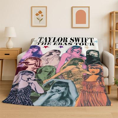 Couverture Jetée Douce en Flanelle Mode T-Taylor Chanteuse Musique, Couverture Confortable pour Lit, Canapé, Canapé, Chambre à Coucher, Salon, Voyage, Pique-nique enfants