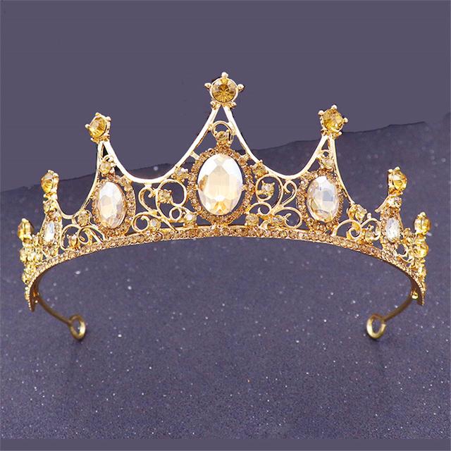 Gorgeous Pink Crystal Headbands Queen Tiaras And Crowns Bridal Hairband Girls Prom Party Wedding Hair Jewelry Accessories