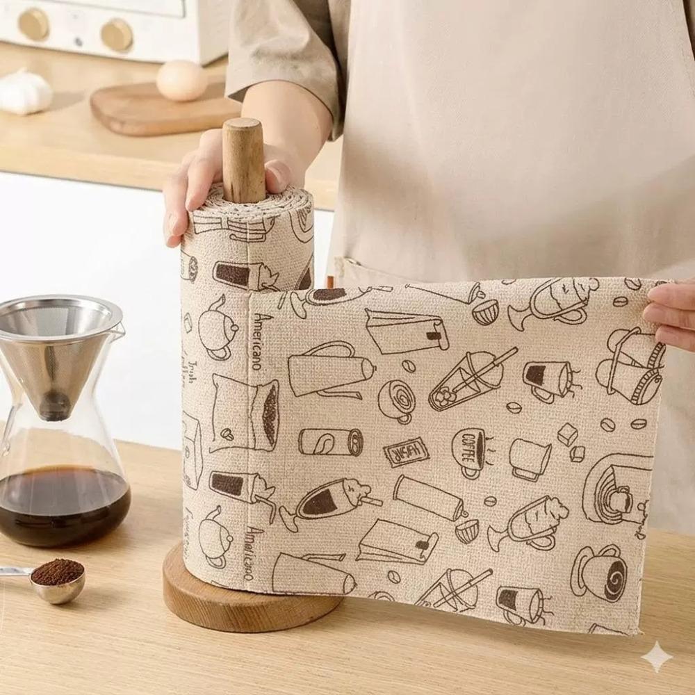 20pcs/roll Reusable Kitchen Towels High Absorbency Cleaning Rag Tear-Towel Roll Kitchen Cleaning