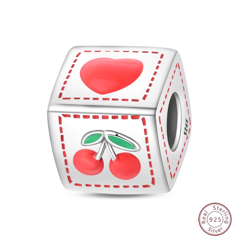 New Copper Charm Bead Mother'S Day Love Heart Family Charm Bead Pendant Fits Bracelet Womens Jewelry Gift