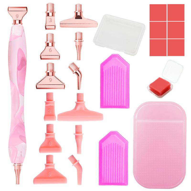 Deluxe Metal Screw Point Diamond Pen Set - Multifunctional DIY 5D Painting Tools for Crafting, Nail Art -Ergonomic Design