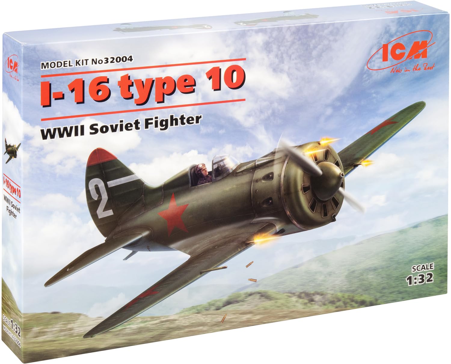 

ICM Soviet Air Force Polikarpov Type 10 Plastic Model Kit 32004 1/32 I-16