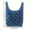 6pcs Environmentally Friendly Portable Tote Bag for Grocery Shopping, Large Capacity Waterproof Foldable Supermarket Shopping Bag