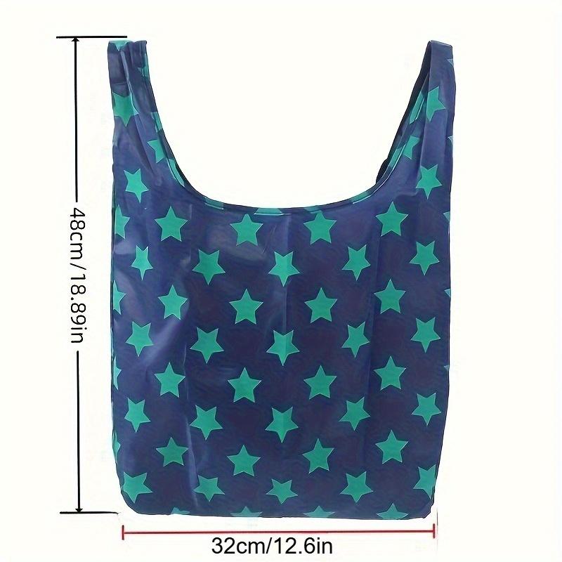 6pcs Environmentally Friendly Portable Tote Bag for Grocery Shopping, Large Capacity Waterproof Foldable Supermarket Shopping Bag