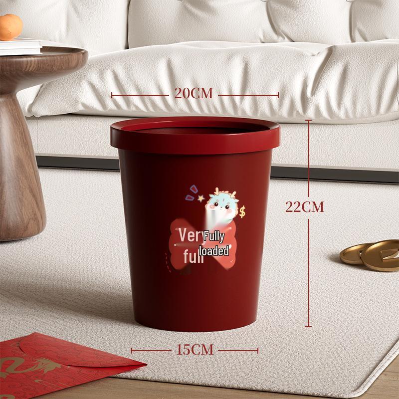 

Червоне весільне сміттєве відро: Символ Подвійного Щастя для Весільного Подарунка, Вітальні, Весілля або Новосілля.