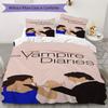 The Vampire Diaries Pattern Bedding,Quilt Set Quilt Cover Pillowcase Home Birthday Gift(1 * Duvet Cover + 2 * Pillowcase, Without Core)_lx