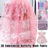 1 Yard Tüll Stickerei Schmetterling Organza Stoff Für Hochzeit Organza Garn Stoff Geburtstagsparty Kleid DIY Hintergrund Dekoration