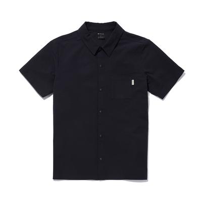 Seersucker Short-Sleeve Shirt Dark Navy (S23MMFSH18)