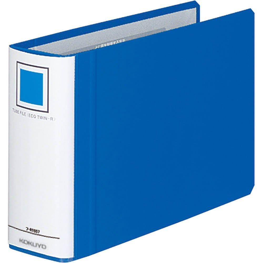 

KOKUYO Tube File Eco Twin R (double-opening) A5 2-hole 500-sheet capacity Blue Fu-RT657B [Bulk purchase set of 3]