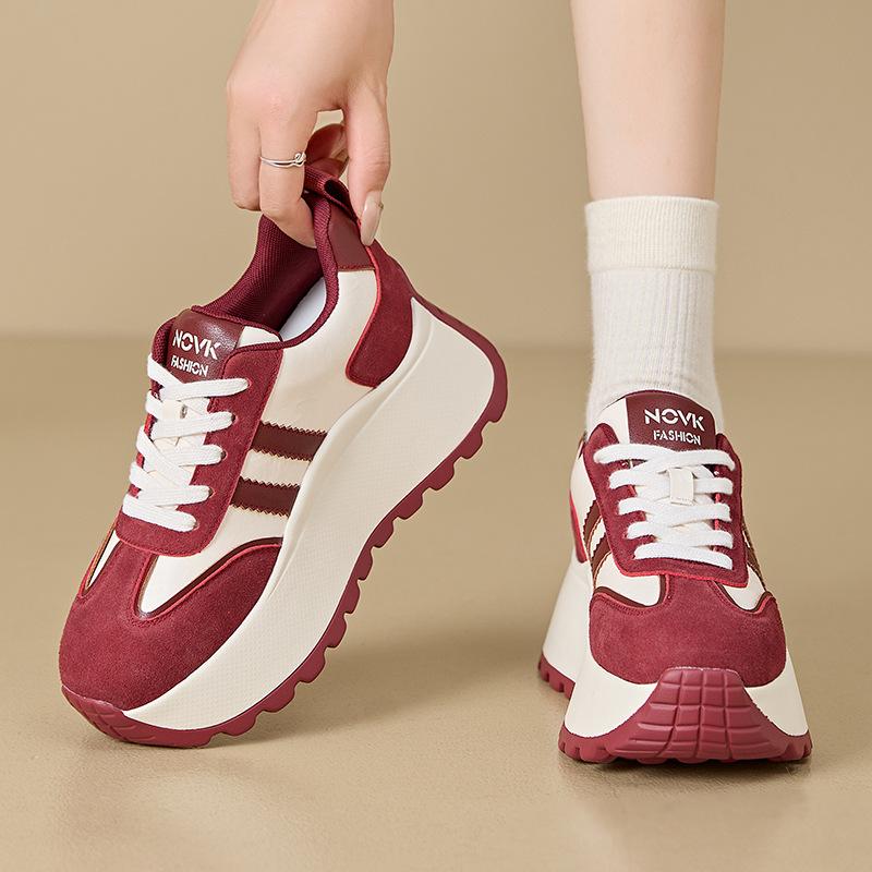 Leather Forrest Gump shoes women's shoes autumn women's 2025 new platform sports moral training shoes casual versatile height-increasing shoes ch