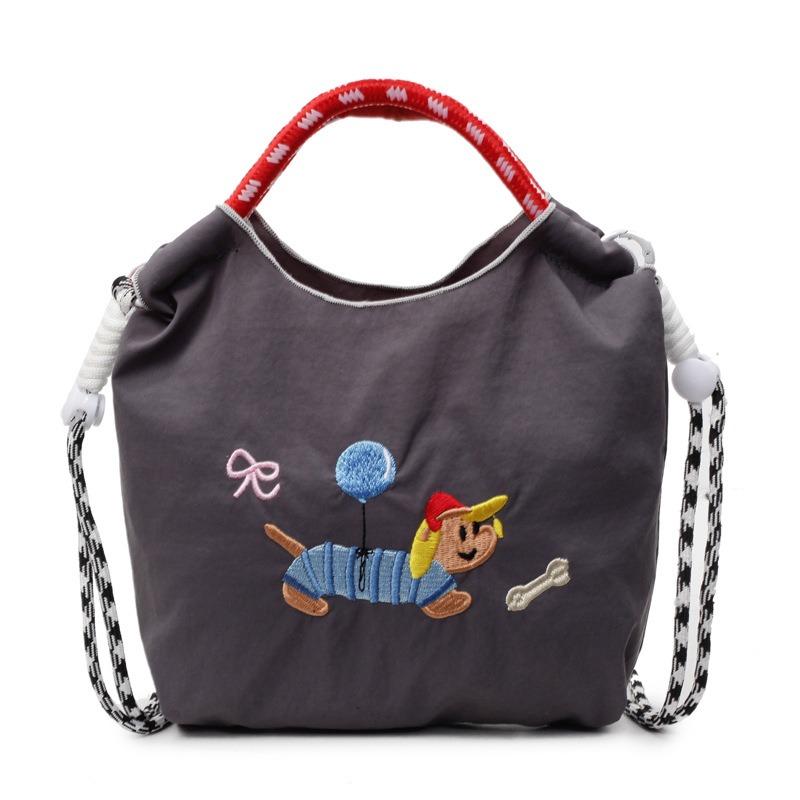 

Модный тренд повседневная сумка сумка-ведро лето новая вышивка нишевый дизайн на плечо сумка-мессенджер темно-серого