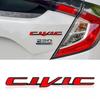 Honda Car Rear Trunk Metal Label Sticker For Honda Civic Accord City CR-V Jade Fit Odyssey Hybrid Car Accessories Clvlc Ivtec