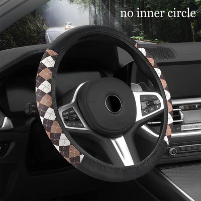 Diamond-Printed Elastic Non-Slip Car Steering Wheel Cover - Interior Accessory Without Inner Ring Handlebars
