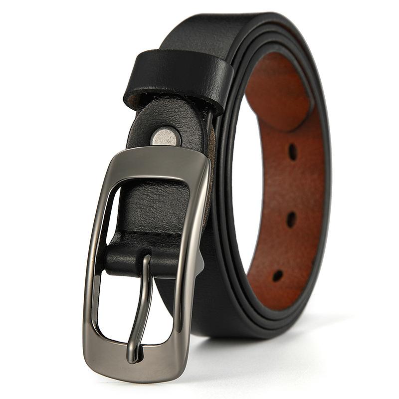 Women'S Vintage Leather Belt, Casual Pin Buckle Belt, Cowhide Women'S Belt