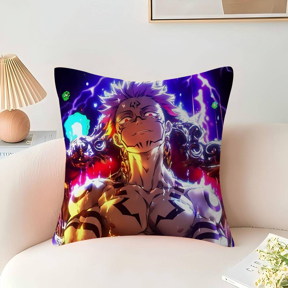 Jujutsu-Kaisen S-Sukuna Pillow Cover For Bedroom Room And Living Room Sofa Decorative Cushion Cover