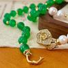 Vintage High-Quality Natural Freshwater Pearl Emperor Green Chalcedony Sweater Chain, A Variety Of Wearing Necklaces