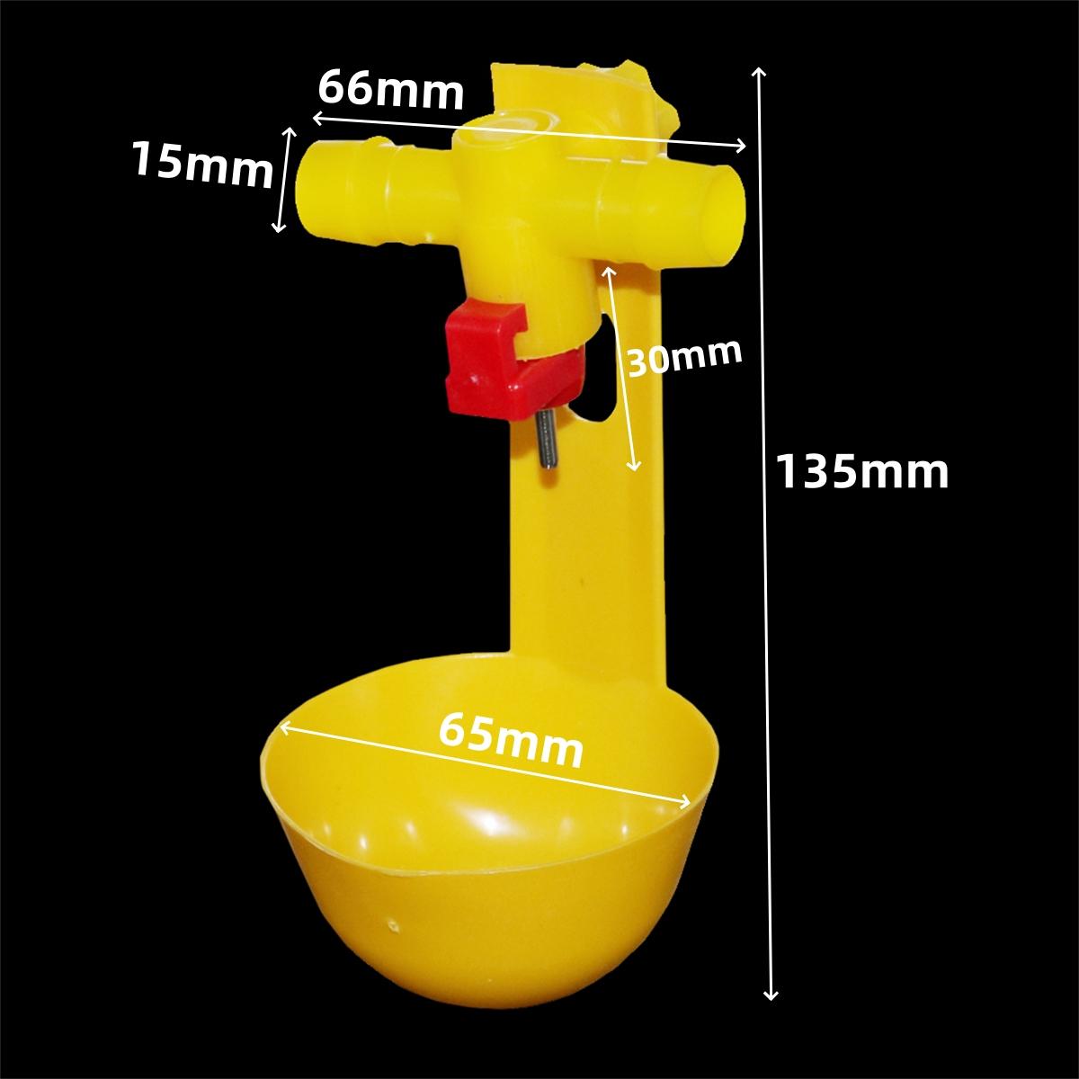 Chicken 3-Way Nipple Water Dispenser Kit Cage Poultry Tool Chicken Stainless Steel Water Spout Round Bottom Hanging Cup 10 Sets