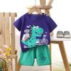 Children's Short-Sleeved Suit Boys' Cotton T-shirt Baby Children's Summer Clothing Girls' Shorts Clothes for Babies Summer Clothes