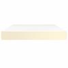 Pocket Spring Mattress Medium Cream 140 X 190 X 20 Cm Artificial Leather