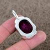 Red Jade Gemstone Handmade 925 Sterling Silver Jewelry Pendant 1.81" KKG-358