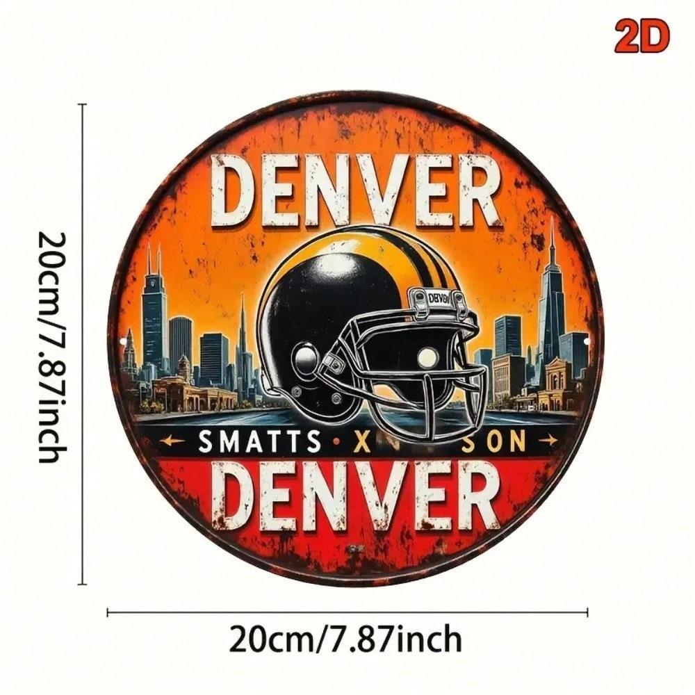 Denver Broncos Metal Tin Sign for Man Cave Bar Garage Decor NFL Fan Gift