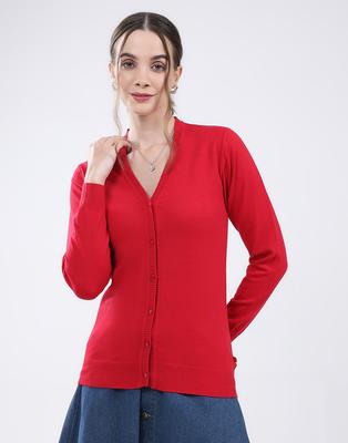 Women's V Neck Full Sleeve Cardigan