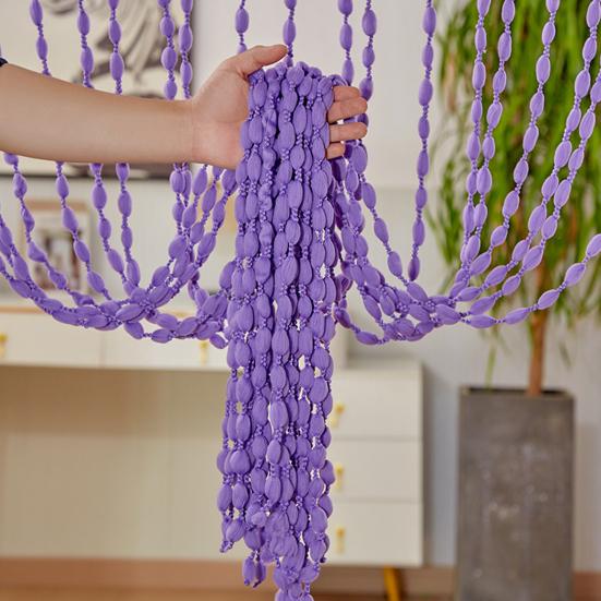 Door Curtain Beaded String Tassel Glitter String Curtains Room Dividers Curtain 100x200cm Lantern Shapes Door Curtain for Living Room Bedroom Closet