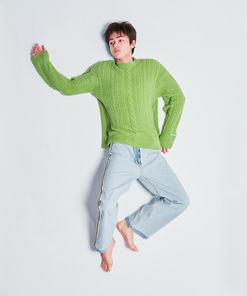 INSTANTFUNK Ms Tactel Cable Knit - Green