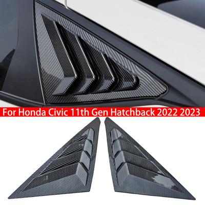 Pentru Honda Civic Generația a 11-a Hatchback   Capac Ornament Sticker Ventilator ABS Fibră de Carbon Jaluzea Spate Fereastră Laterală