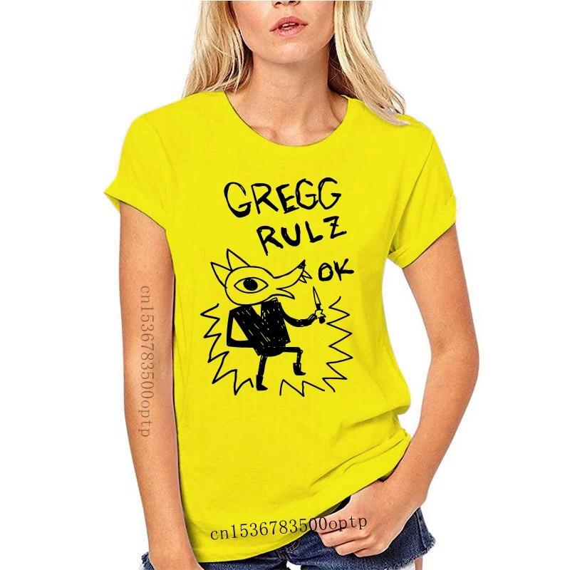 

Новая футболка Night In The Woods Gregg Rulz Ok, футболка из хлопка премиум-класса, унисекс, для мужчин и женщин XXXXXL жёлтый