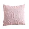 Machine Washable Light Pink Pillow Case Plush Materials Home Office Decoration