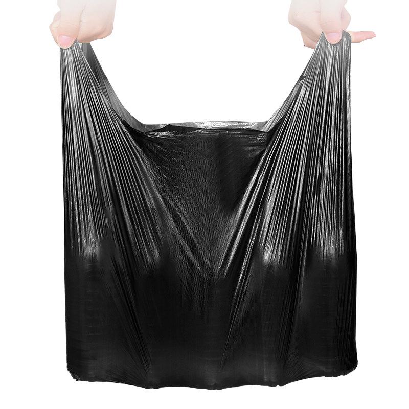 50 Thickened Black Vest-Style Disposable Garbage Bags for Home Use