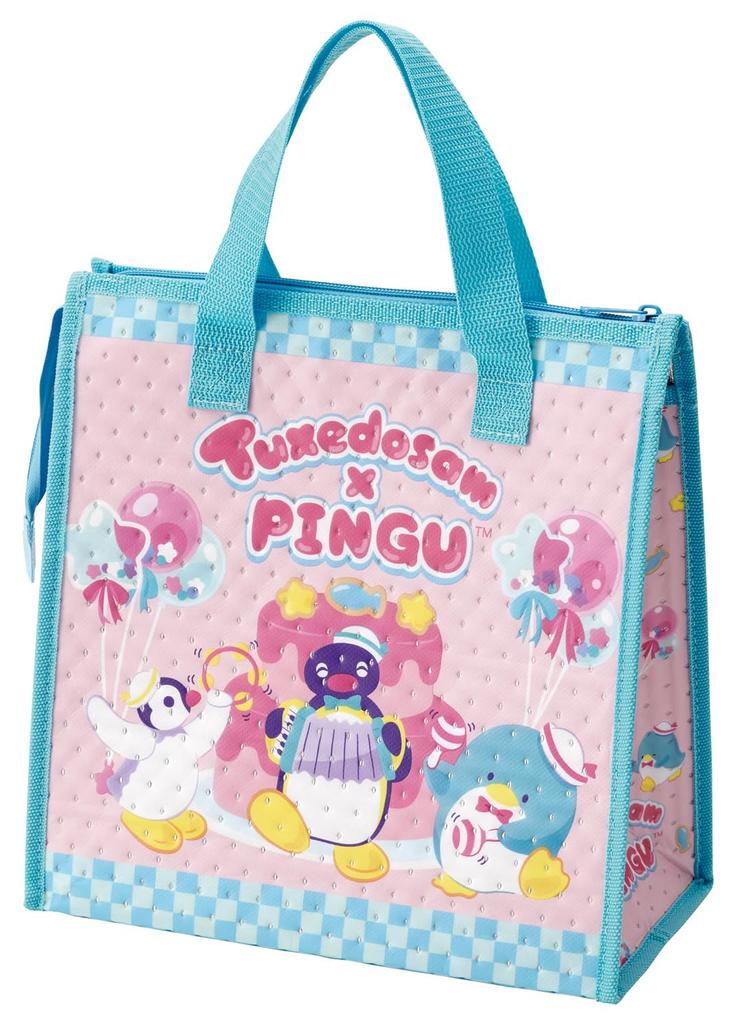 Skater Lunch Insulated Lunch Sanrio Pingu x Tuxedo Bag, Non-Woven Fabric, Bag, Sam, FBC1-A