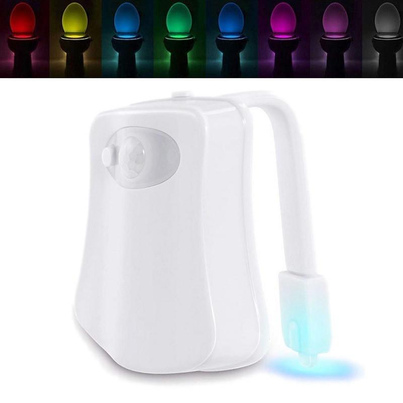 PIR Motion Sensor Toilet Seat Night Light 8 or 16 Colors Waterproof Backlight For Toilet Bowl LED Luminaria Lamp WC Toilet Light