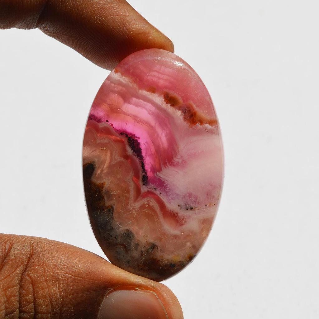 70 Cts Natural Cobaltoan Calcite Gemstone Cabochon, Top Quality Semi Precious Loose Stone, Jewelry Making Stone 43x26x6.7 MM