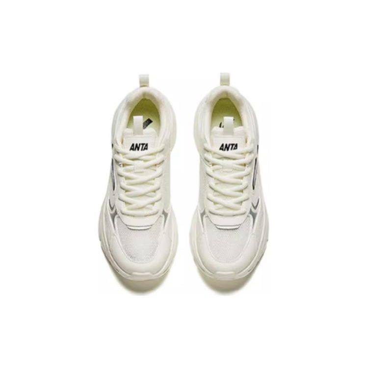 Anta Comfortable Simple Non-Slip Wear-Resistant Low-Top Casual Shoes Women Sneakers Silver 122428811-5