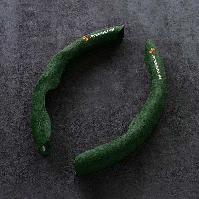 2 Pezzi Coprivolante Auto in Camoscio Antiscivolo Guscio Protettivo Per Porsche 911 Cayenne Carrera-GT 928 Panamera Boxster Macan 918