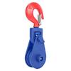 aleawol 2-ton Snatch Block, Hook-Type Pulley, Swivel Type, Single-Car Snatch, Heavy-Duty Pulley, Compatible with 9.5mm Wire Rope, for Loading Trucks,