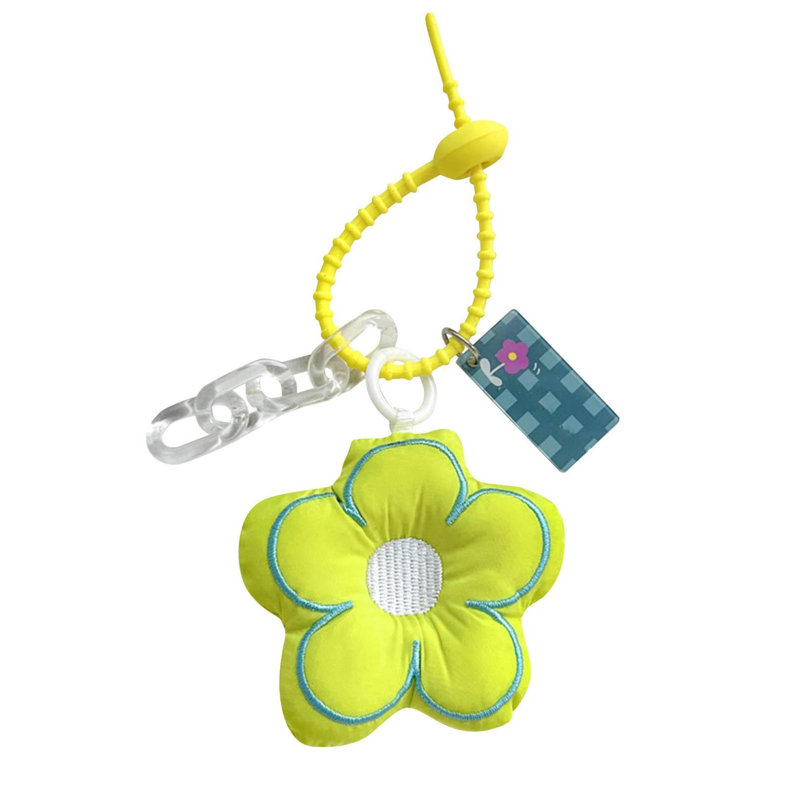 

Подвеска-брелок в виде цветка из ткани, цветочная подвеска-брелок в виде сумки One Size жёлтый