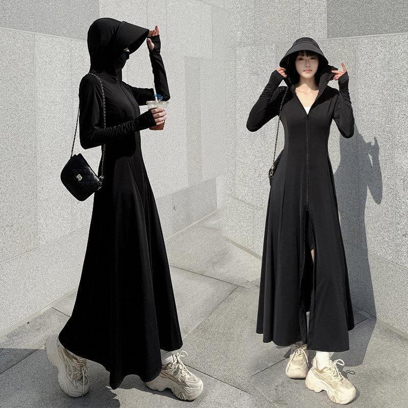 1011 summer new long full body sunscreen clothing women's slim super long outdoor professional UV protection sunscreen clothing