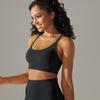 Seamless Knitted Breathable Yoga Clothing Cross Back Sports Bra Running Tight Fitness Clothing For Women