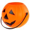 Candy bucket, plastic, orange, pumpkin, with handle, Halloween decorations, diameter 15cm