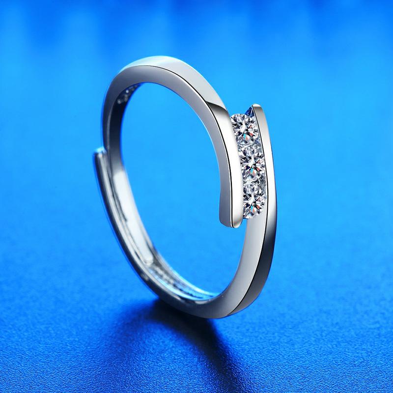 New 925 Sterling Silver Ring High Quality Adjustable Size Engagement Ring for Women Wedding Ring Party Fashion Nice Jewelry Gift