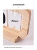 Retro Wooden Flip Page Desk Calendar Ornament for Bedroom or Living Room